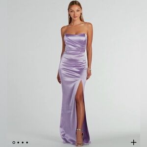 Aliyah Strapless Mermaid Satin Glitter Dress - Tags on! Brand new! Never worn!